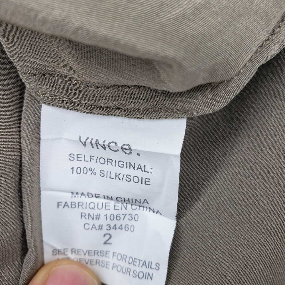 Vince Taupe Long Sleeve Shirt Dress - Picture 6 of 6